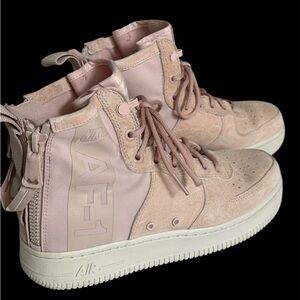 Nike Women's Blush SF AF-1 High-Top Sneakers Genuine Suede Leather. Like New! 8